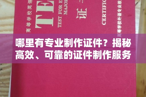 麻山哪里有专业制作证件？揭秘高效、可靠的证件制作服务